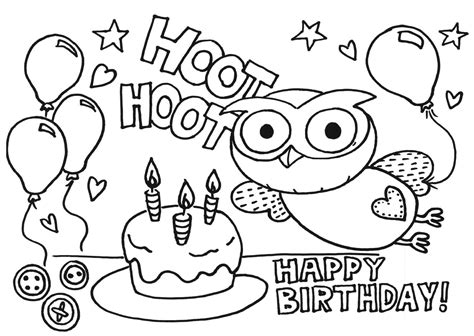 Free coloring pages of birthday