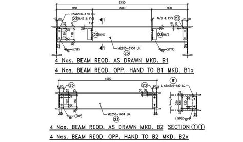 Beam Detail Drawing Specified In This Autocad Drawing File Download