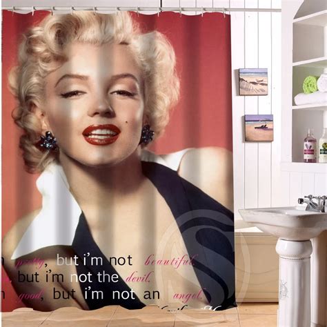 H P15 Fashion Design Marilyn Monroe 8 Custom Shower Curtain Bathroom Decor Various Sizes Free