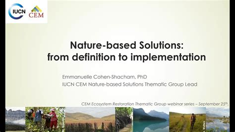 Nature Based Solutions From Definition To Implementation September
