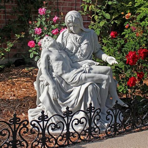 Pieta Bonded Marble Statue Estate Garden Wu75568 Design Toscano