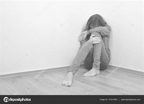 Girl Crying In Corner Drawing