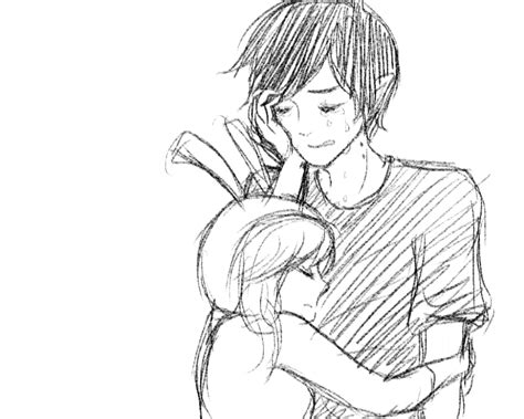 Anime Couple Hugging Drawing at GetDrawings | Free download