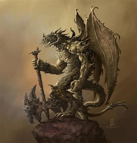 Humanoid Dragon Digital Art By Marc Camelbeke Pixels