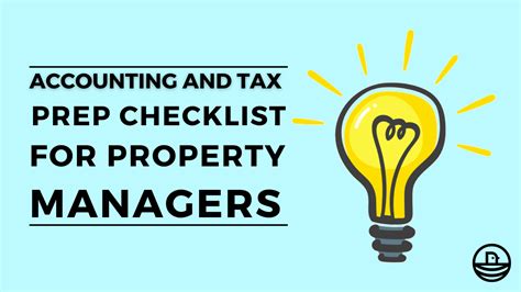 Accounting And Tax Prep Checklist For Property Managers