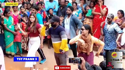 🔥குத்தாட்டம் போட்ட bigg boss raveena queen s pavithra sivagi tamil local dance tsy prank