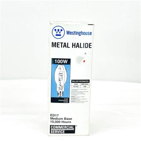 Westinghouse Clear Metal Halide Bulb No 37018 Ed17 Med Base 100w M90
