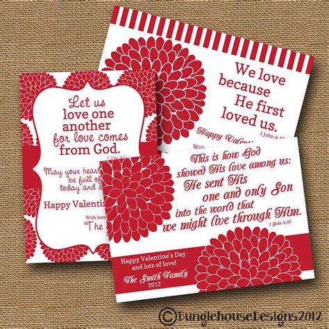 Bible Verse Valentines Set Of 3 Valentine Cards 1 John Etsy