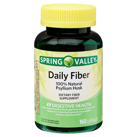 Spring Valley Daily Fiber 100 Natural Psyllium Husk Dietary Supplement