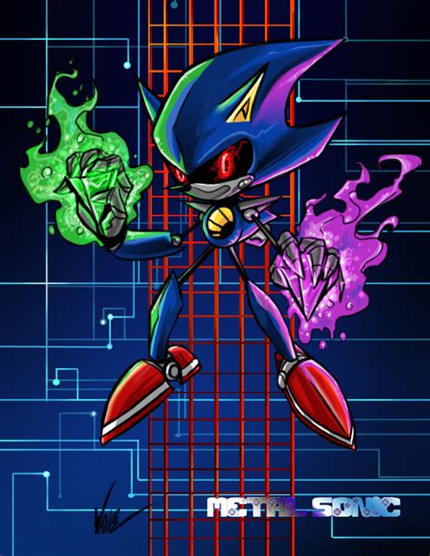 Metal Sonic Chaos Control By Banenascent On Deviantart Sonic Fan Art