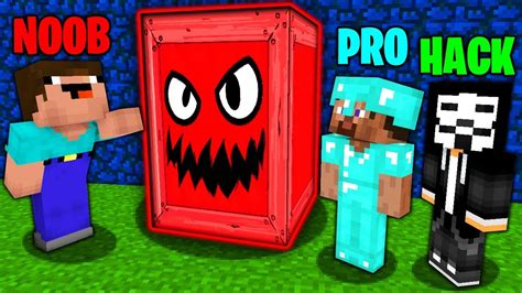 Minecraft Battle Noob Vs Pro Vs Hacker Super Scary Box Monster