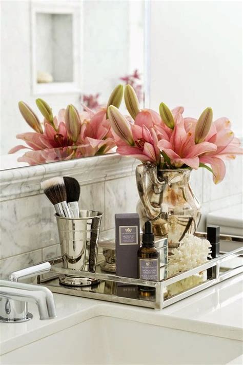 Ditch that unsightly bath mat once and for all. 8 Chic And Easy Ways To Revamp Your Bathroom Counter • The ...
