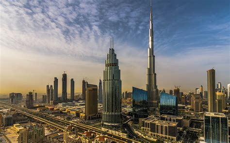 Wallpaper Dubai Uae City Skyscrapers Burj Khalifa 1920x1200 Hd