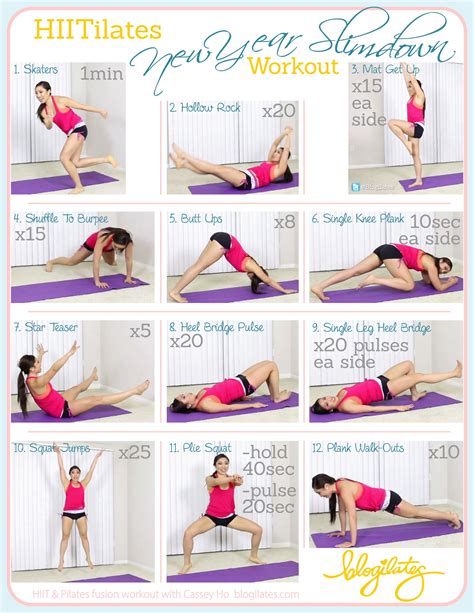 New Year Slimdown Workout Full Body Exercises Body Slimming And