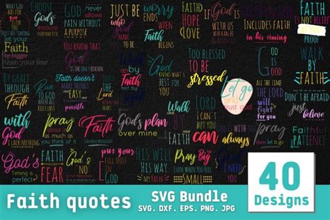 Faith Quotes Svg Bundle Graphic By Candyartstudio · Creative Fabrica