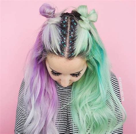 10 gorgeous hairstyles with glitter roots hairstyles weekly lilac hair hair styles glitter