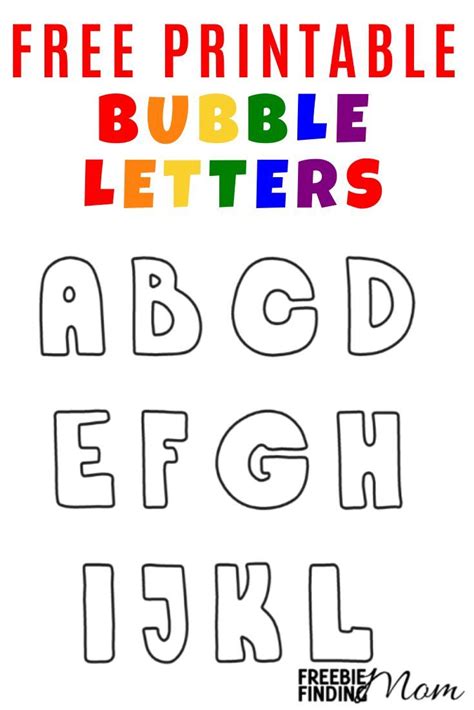 7 Best Large Printable Bubble Letters M Printableecom Bubble Letters