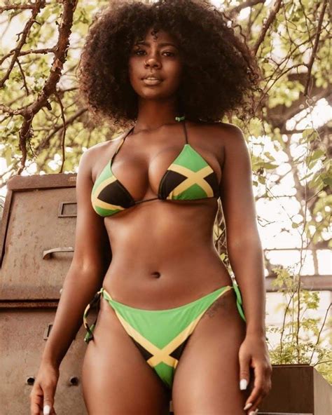 Chocolat Beauty In Jamaican Flag Bikini My Xxx Hot Girl
