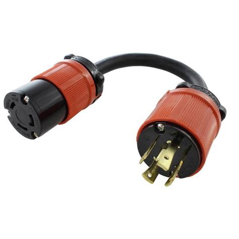 Ac Works 1 Ft Adapter Cord 3 Phase 30 Amp 250 Volt L15 30p 4 Prong