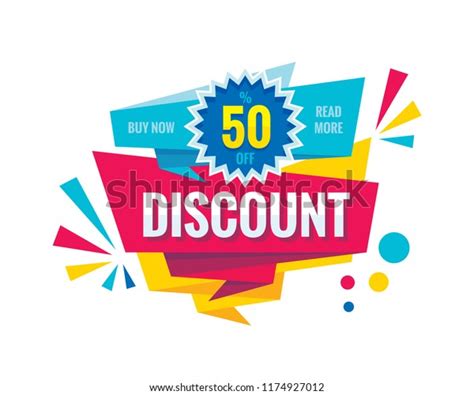 Discount 50 Vector Creative Banner Illustration Stock Vector Royalty