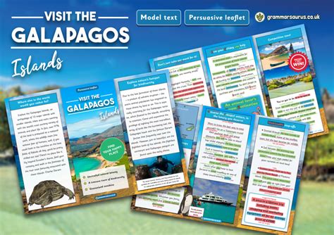 Year 6 Model Text Persuasive Leaflet Visit The Galapagos Islands
