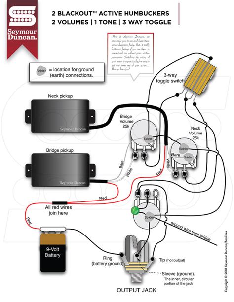The seymour duncan pearly gates uses green and red for one coil, and the we'll begin the seymour duncan pearly gates wiring by considering the black wire to be the hot. setmour duncan blackouts wiring diagram - Wiring Diagram