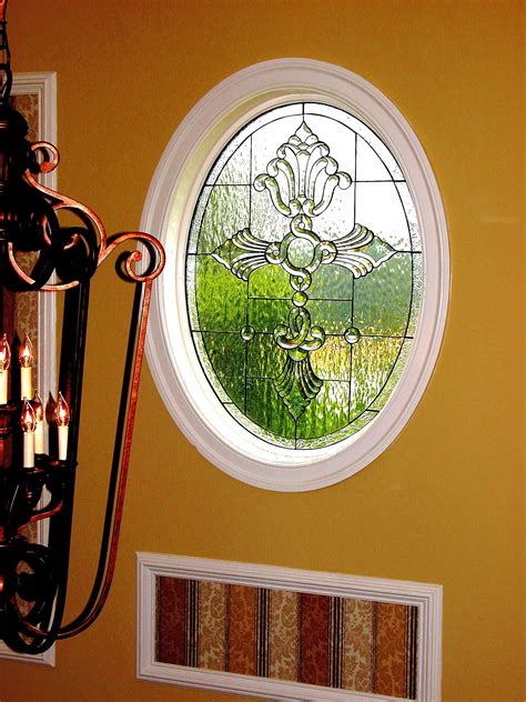 Oval Henley Design Stainedglass Window Beautiful Traditional