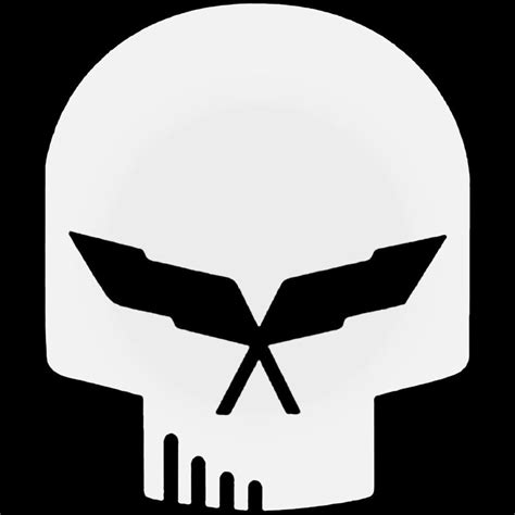 Corvette Jake Skull Decal Sticker