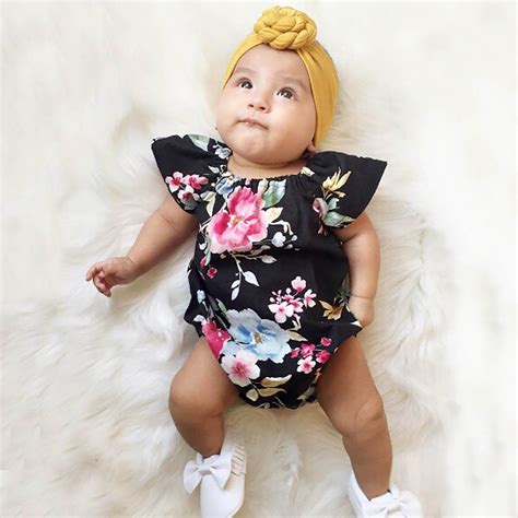 Newborn Infant Baby Girl Floral Romper Bodysuit Jumpsuit Outfits
