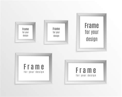 Premium Vector Set Of Vintage Realistic Photo Frames Isolated On