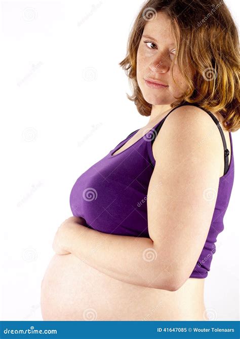 Pregnant Naked Woman Belly Pregnancy Body Beauty Royalty Free Stock