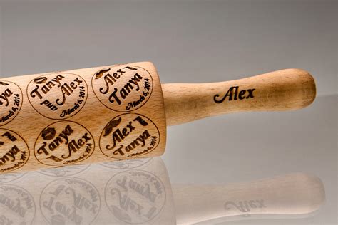 Personalized Rolling Pin Engraved Rollingpin Embossing