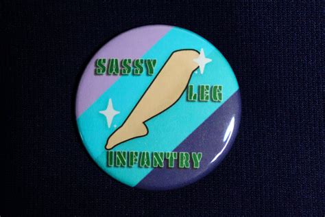 Sassy Leg Infantry Pin Smosh Merch Button Etsy