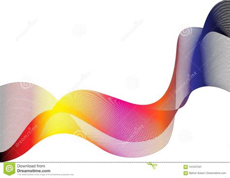 Vector Abstract Rainbow Multi Colorful Wave Lines