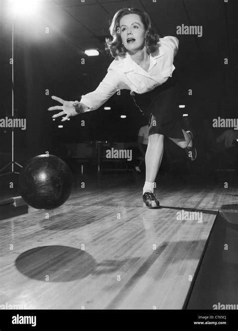 Vintage Woman Bowling Ball Black And White Stock Photos And Images Alamy