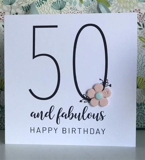 Flower Birthday Cards Birthday Cards For Women Happy 50th Birthday