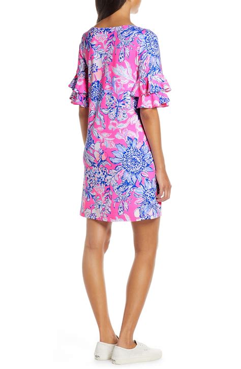 Lilly Pulitzer Lilly Pulitzer Lula Ruffle Sleeve Shift Dress In Pink Lyst