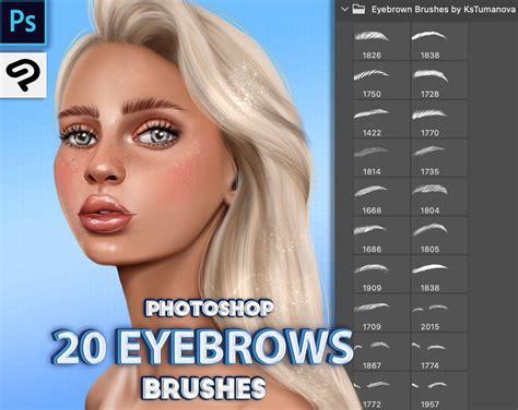 Photoshop Eyebrows Brushes Photoshop Clip Studio Paint Etsy In 2022