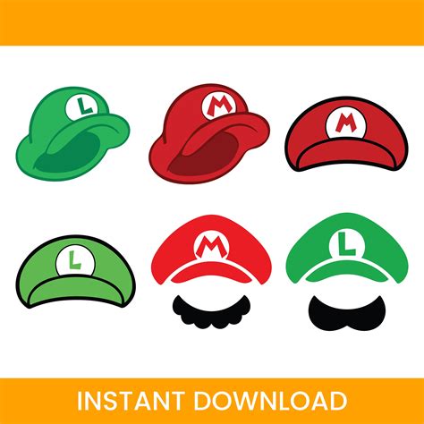 Super Mario Hat Svg Super Mario Svg Mario Svg Png Dxf Eps Inspire
