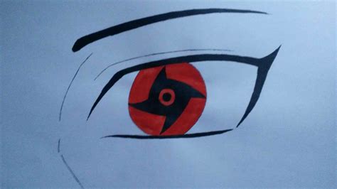 A Drawing Of An Eye With Red And Black Circles In The Iriss Eyes
