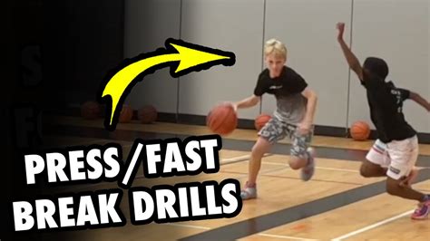 Press Break And Fast Break Basketball Drills Youtube