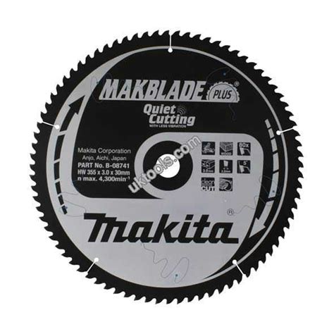 Makita Makblade Plus 255mm Stationary Circular Saw Blade X 72t B 08763