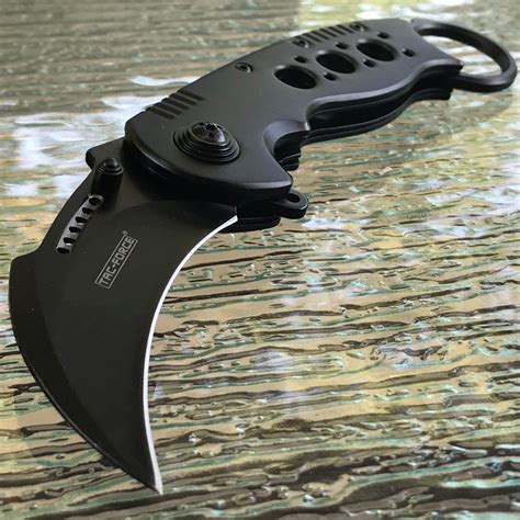 775 Tac Force Black Tactical Karambit Claw Folding Pocket Knife