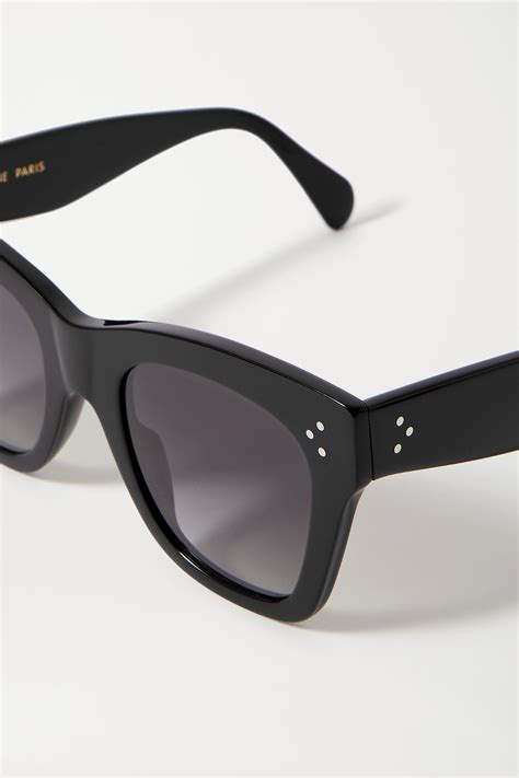 black oversized cat eye acetate sunglasses celine net a porter