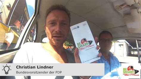 Januar 1979 in wuppertal) ist ein deutscher politiker der freien demokratischen partei (fdp) und seit dem 7. Christian Lindner unterstützt Verkehrssicherheitskampagne BE SMART