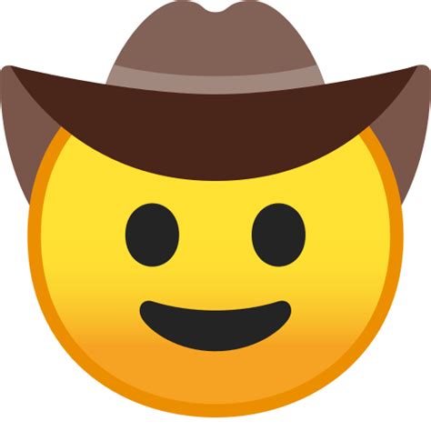 Icono Vaquero El Sombrero La Cara En Noto Emoji Smileys