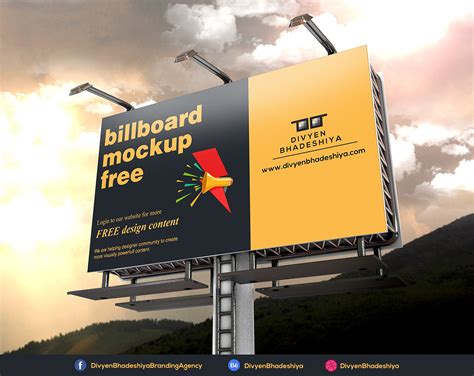 Free Psd Billboard Mockup Behance
