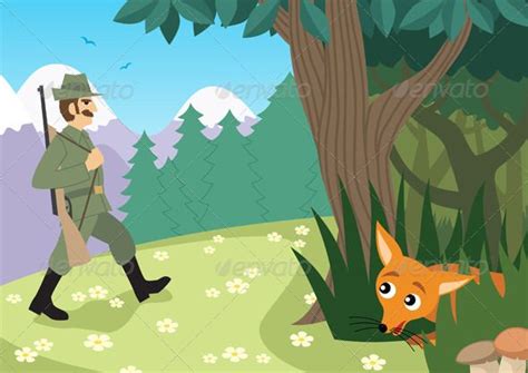 Hunting Season Illustration Forest Illustration Animation Background