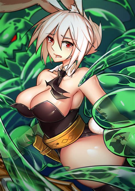 Riven Battle Bunny Riven And Zac League Of Legends Drawn By Kira
