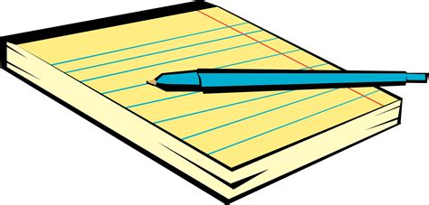 Yellow Notepad Clipart Best